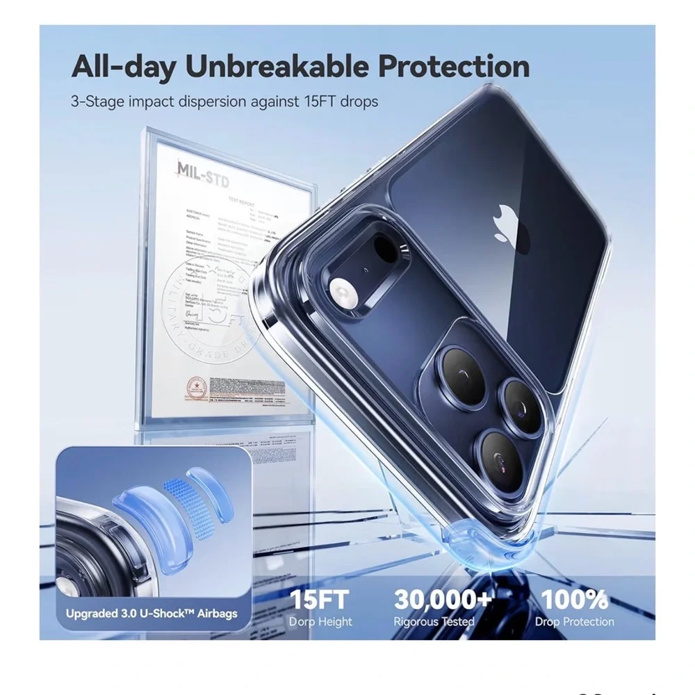 iPhone 17 Pro Max Clear Protective Phone Case